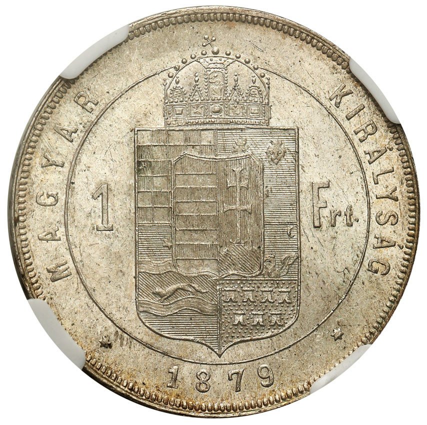 Węgry. Forint 1879 Kremnica NGC MS62